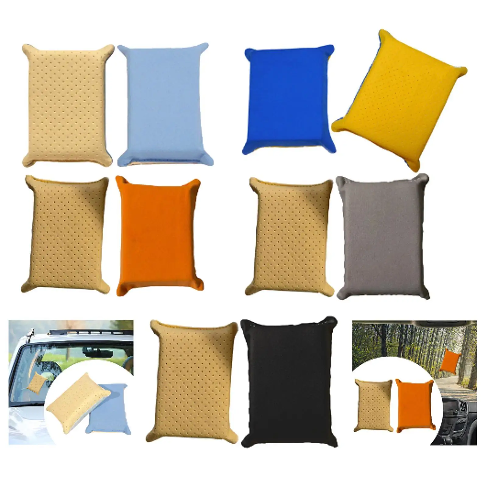 2pcs Window Defogger Sponges Car Windshield Cleaner Auto Detailing No Scratch