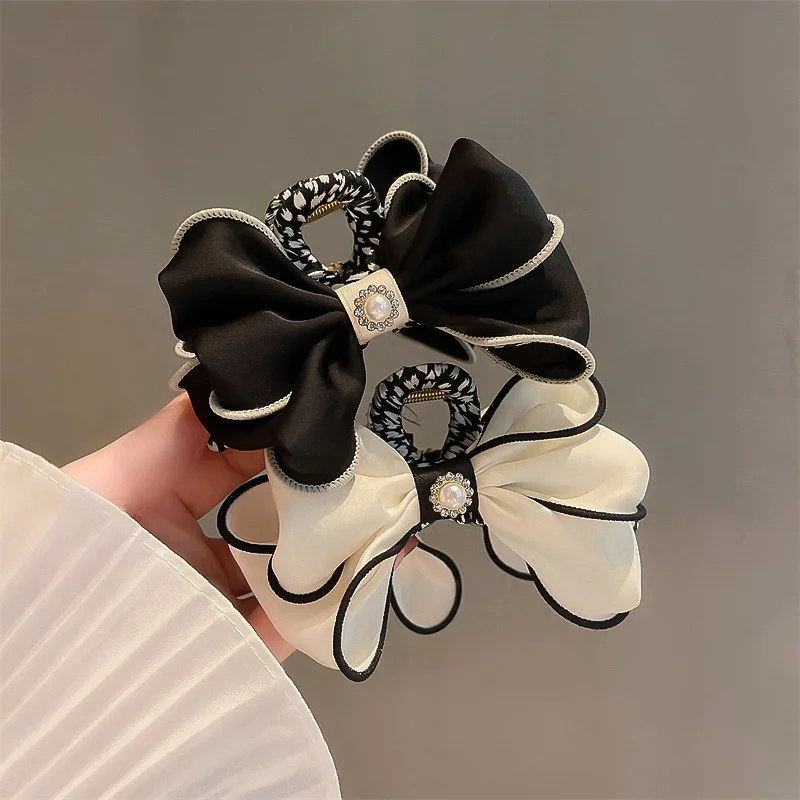 

Korean Fabric Bow Hair Clip Solid Color Shark Hair Claw Simple Crystal Hairpins Headpiece Hair Accessories for Women Girls