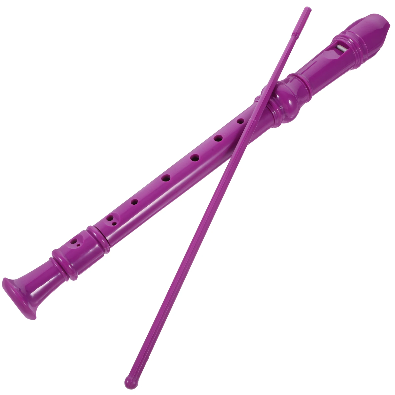 

1 set 1 Set 8 Hole Soprano Recorder Flute Instrument Abs Material Clear Rod Storage Bag Beginner Teen Musical
