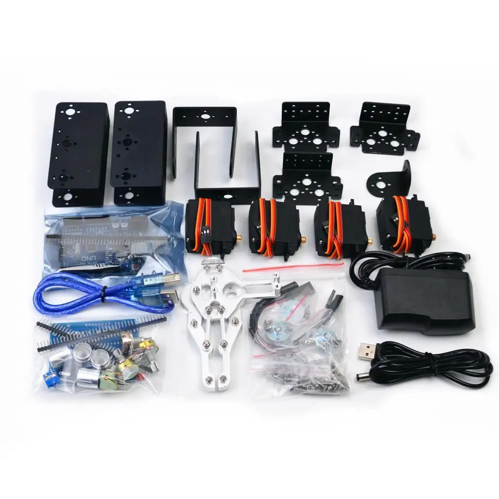 kit-de-bras-robotique-diy-4dof-en-alliage-avec-pince-educative-pour-l'assemblage-robotique-et-l'apprentissage-du-controle-de-servomoteurs