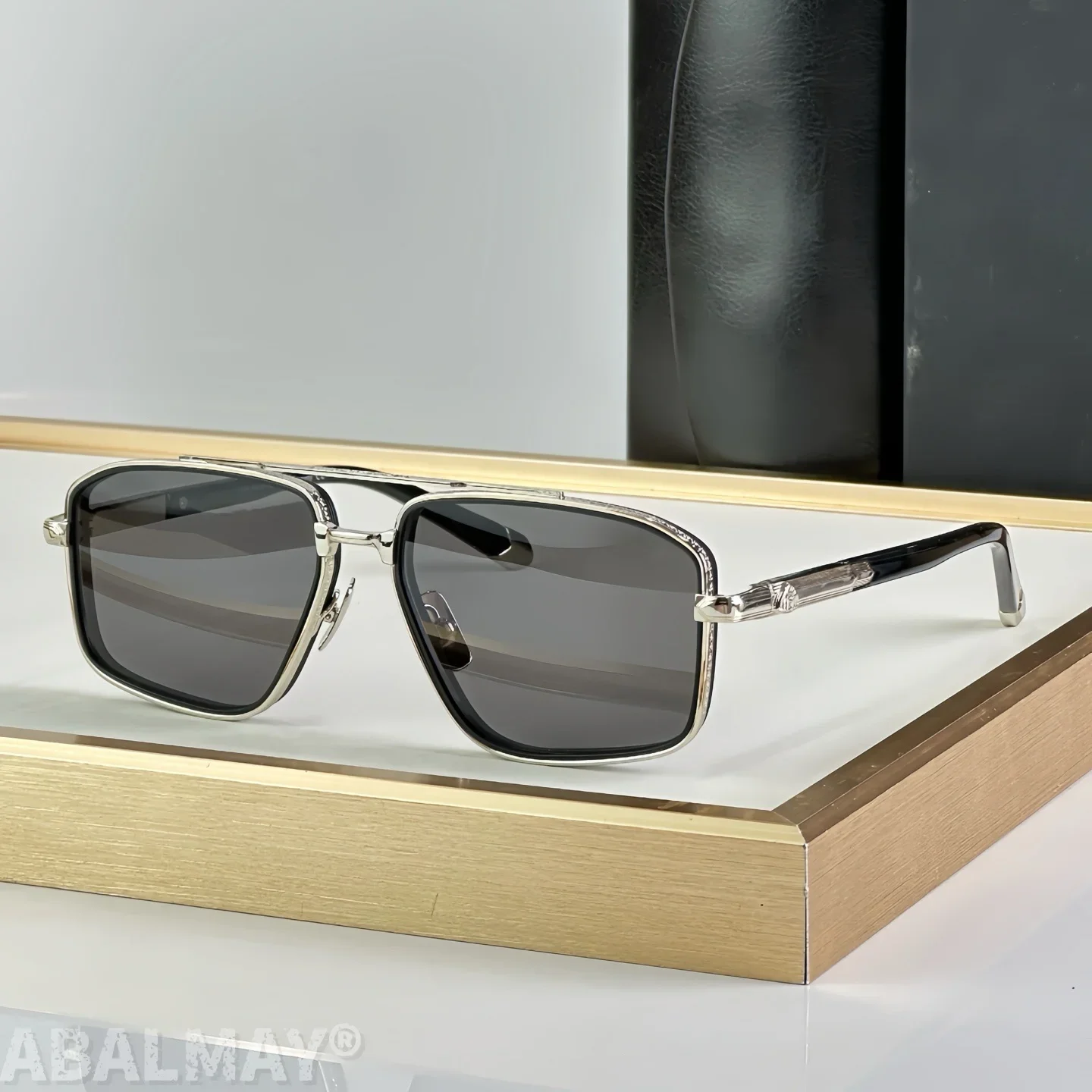 MAY NANAI 57-17 Top Quality Mens Sunglasses for Women Fashion Trend Luxury Acetate Titanium UV400 Designer Sunglasses Frame
