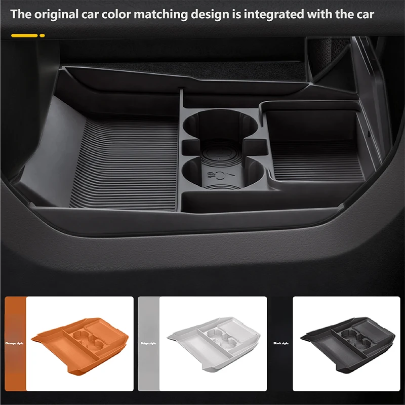 For JETOUR G700 2025+ Center Console Storage Box Double Layer Silicone Water Cup Storage Box Interior Upgrade Car Accessories