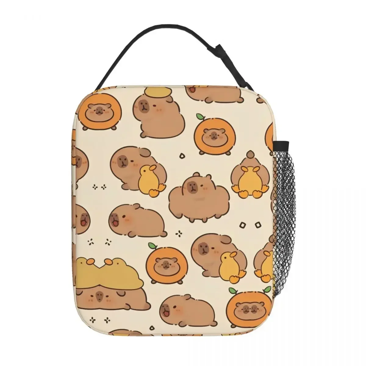 

Capybara Cute Lunch Bag Office Lunch Box Designer Tote Food Bags Oxford Insulated Cooler Bag