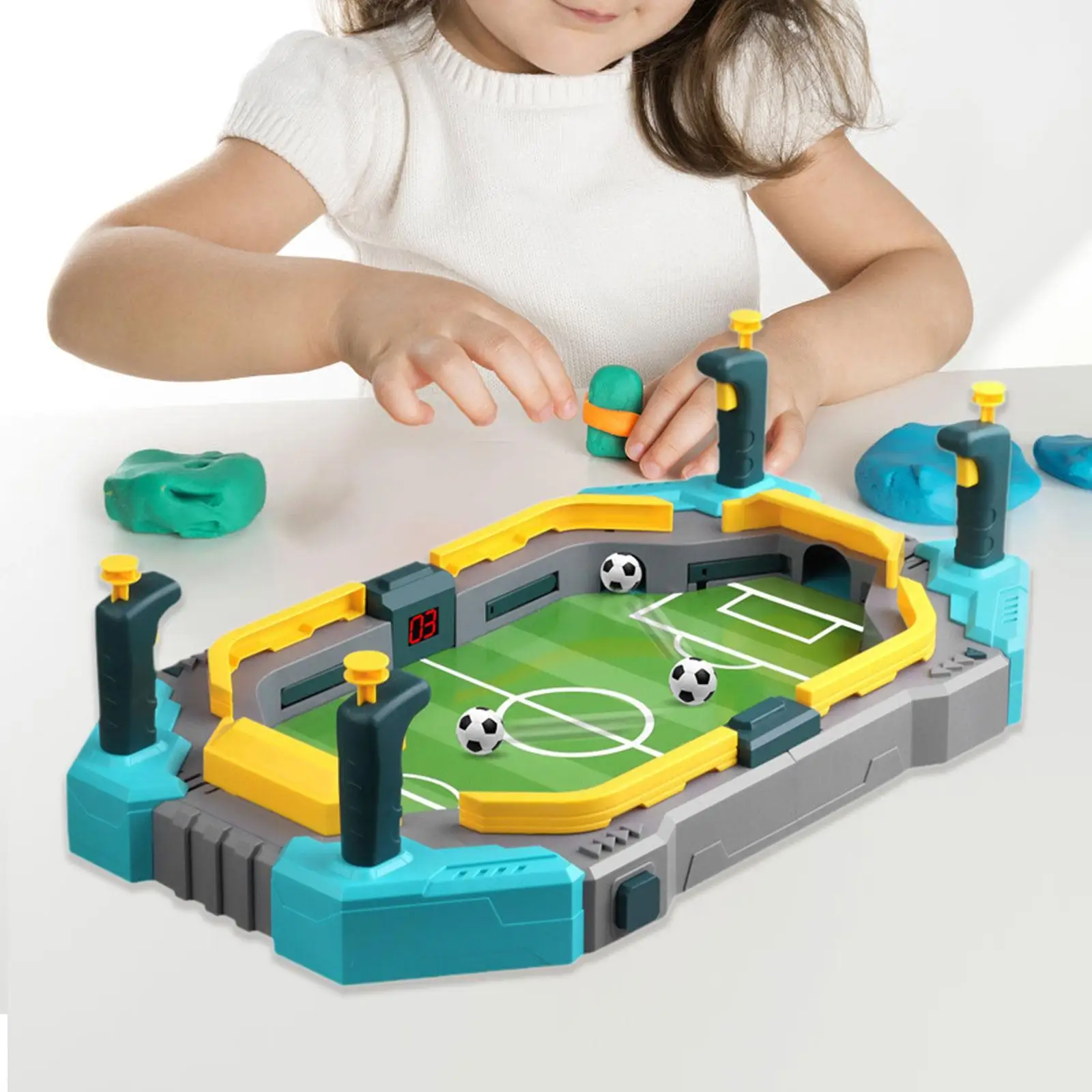 테이블탑 축구 게임 실내 스포츠 장난감 뒷마당을 위한 교육용 축구 게임