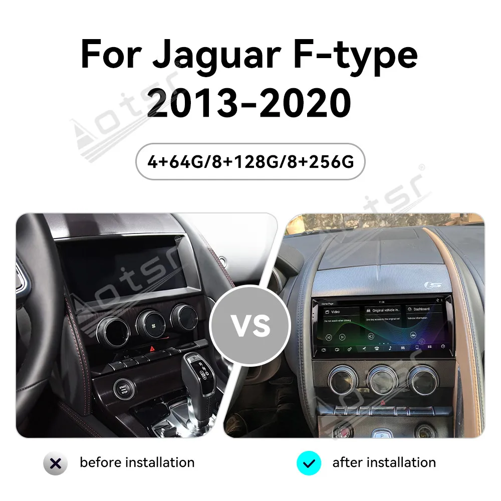 10.25 Inci 8 Core Qualcomm Android Untuk Jaguar F-type 2013~2020 Multimedia Mobil GPS Navi Radio Mobil Penerima Head Unit