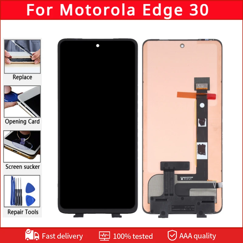 

6.5" AMOLED For Motorola Edge 30 LCD Display Touch Screen Digitizer Assembly Parts