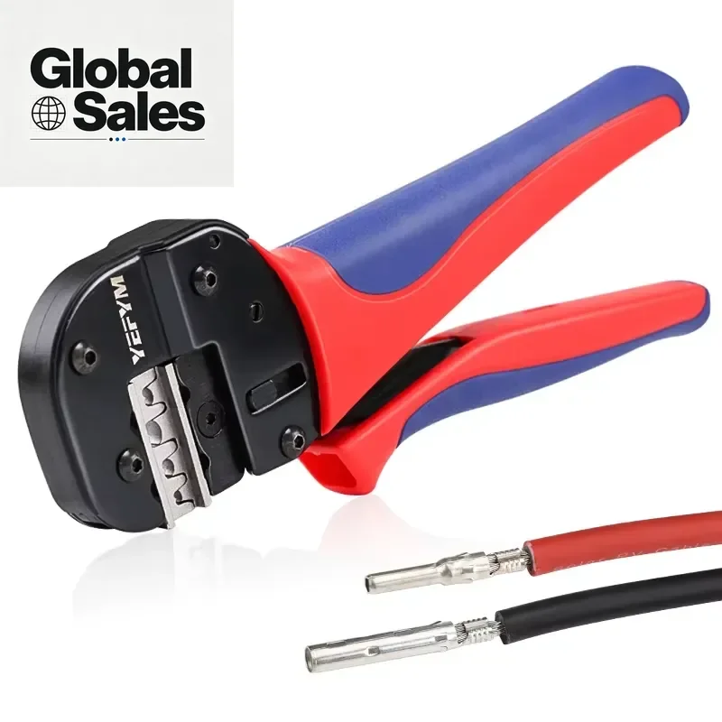 Designed for professional electricians and DIY solar enthusiasts, the YEFYM YFP-2546BS Rectangular Crimping Pliers provide a