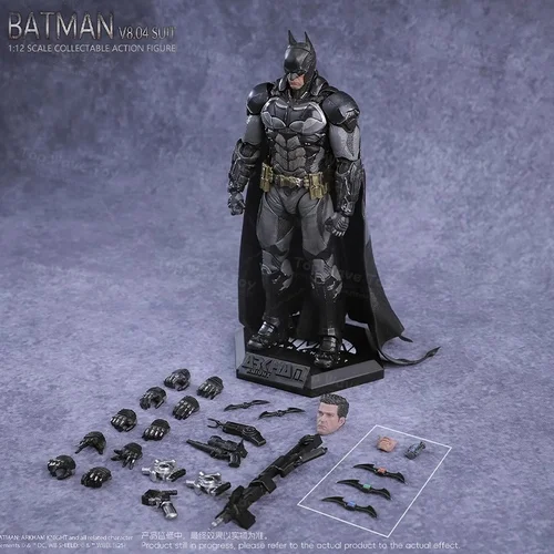 Imagen 2 del producto 2025 Nuevas existencias Batman Arkham Knight figura de acción LPZZ 1/12 escala soldado guerrero edición Batman conjunto completo juguetes modelo de 6 pulgadas