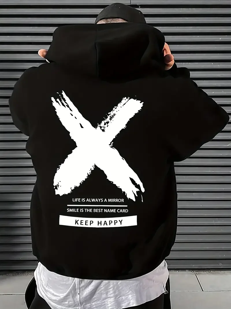 Men's Halloween hoodies with letters and pumpkin ghost prints are suitable for outdoor sports and casual wear in autumn and wint