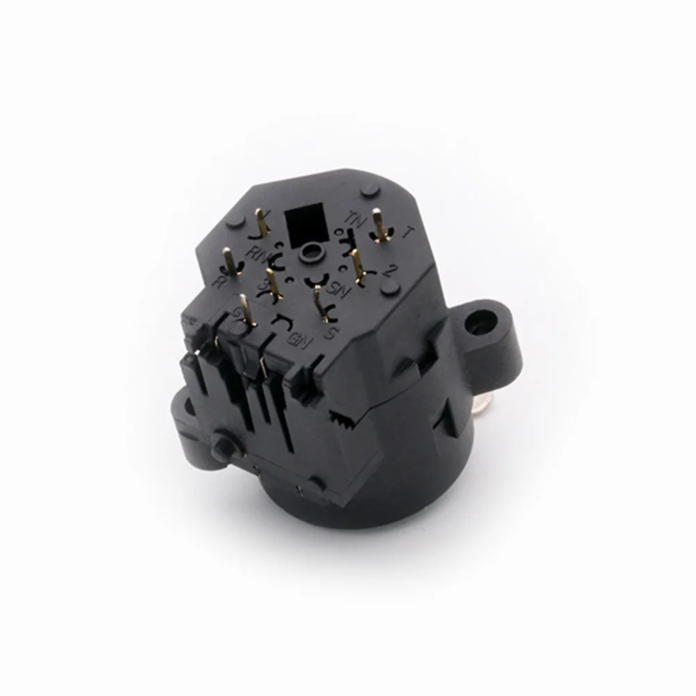 7pin Dual XLR Jack+6.35mm Female Socket Set XLR Microphone Jack 7pin Seat Audio Socket Panel Mounted Type