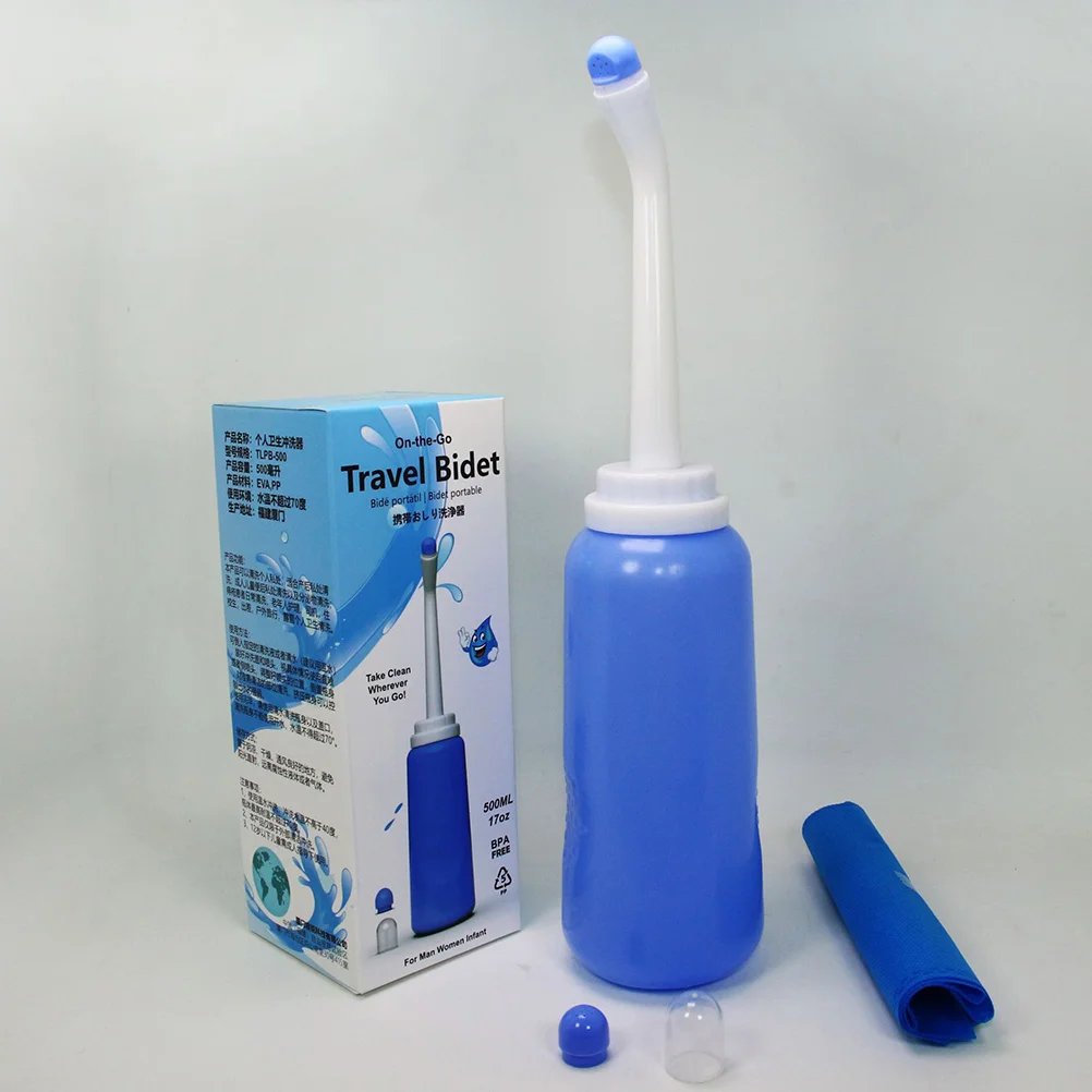 

2Pcs Cleaner 500ml Transparent Reusable Manual Enemas Medical Quality Long Women Hygiene