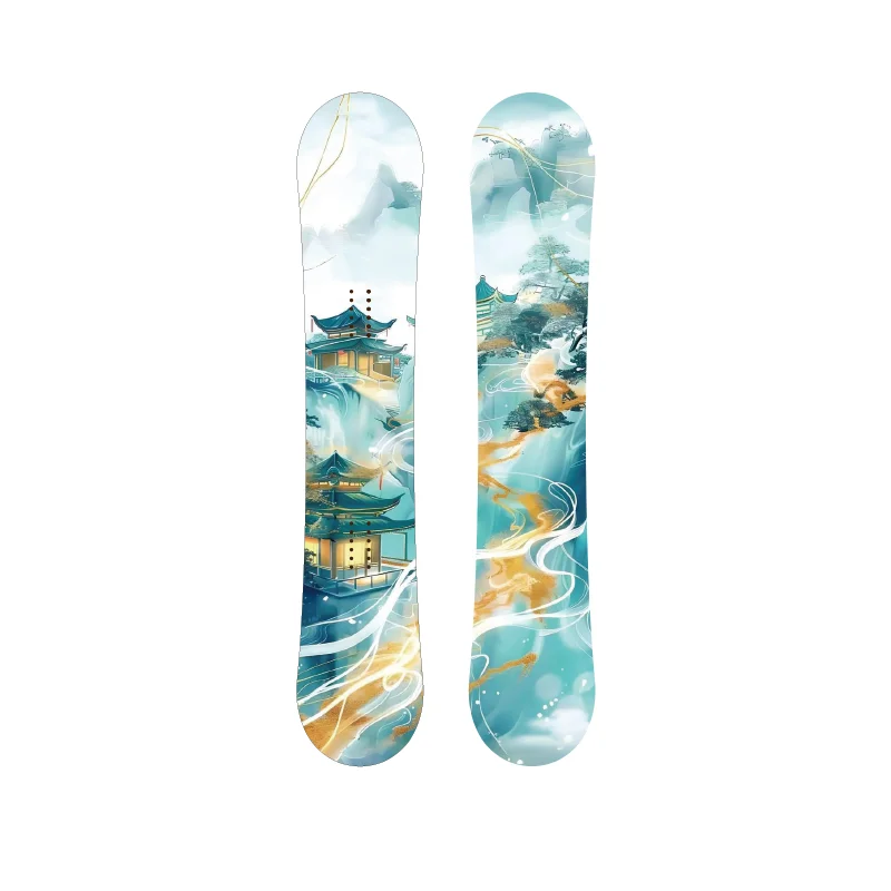 Wholesale Freestyle All-Mountain Sports Snowboard Set for Winter Wooden Board with  Base Binding