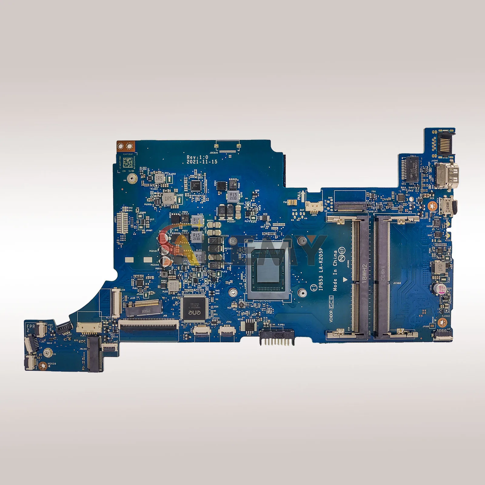 LA-K205P Voor HP 15-DW Laptop Moederbord Met R3 R5 R7 CPU DDR4 100% Volledig Getest