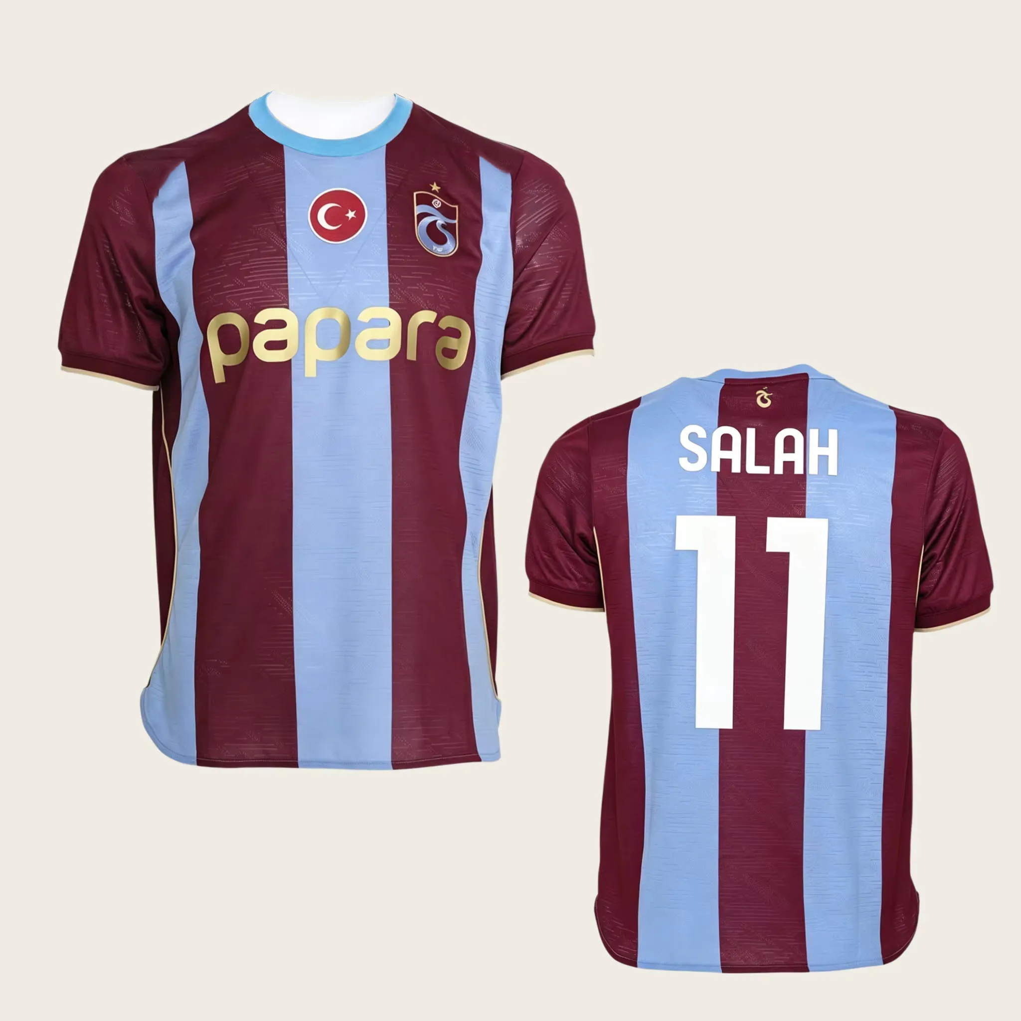 2026 Trabzonspor Salah 10 # Fußballtrikot, Herren Sommer Neues 3D-Druck Sport-Fußball-T-Shirt, Atmungsaktive Schnelltrocknende Kleidung – Detail 4