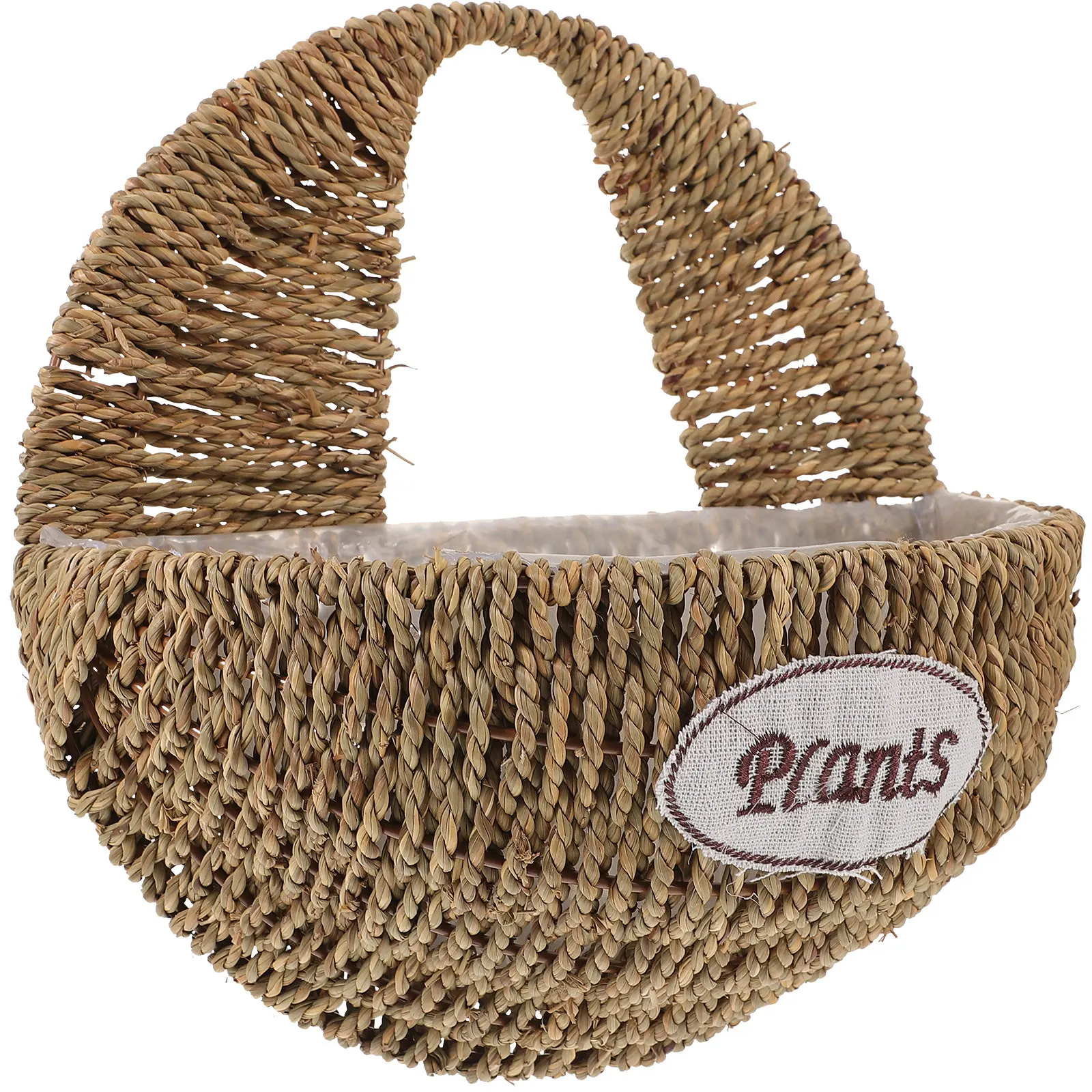 Hanging Woven Planter Basket Crafted from Premium Grass Fibers Stylish Eco Friendly Flower Container for Herbs Succulents Ferns