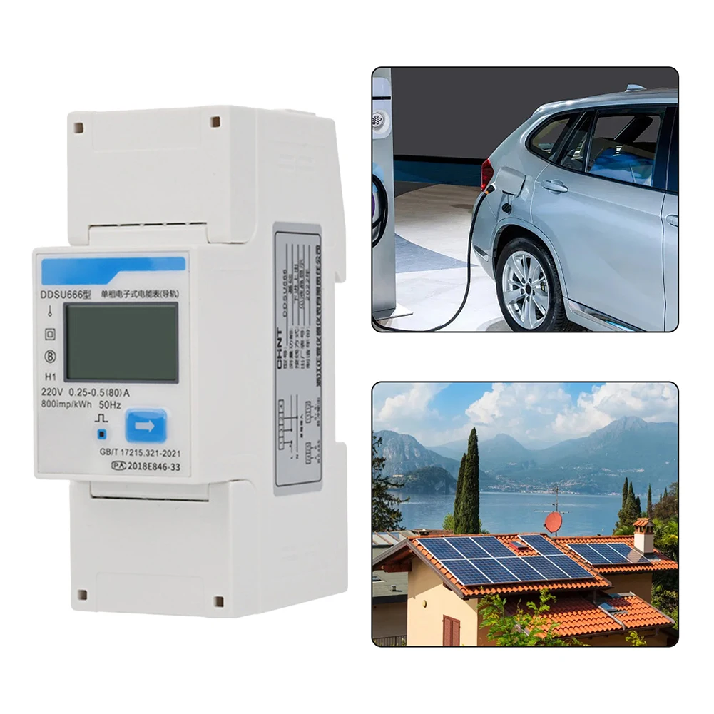 DDSU666 счетчик электроэнергии, однофазная направляющая DIN RS485 для умной энергии, садовые принадлежности, запчасти, аксессуары