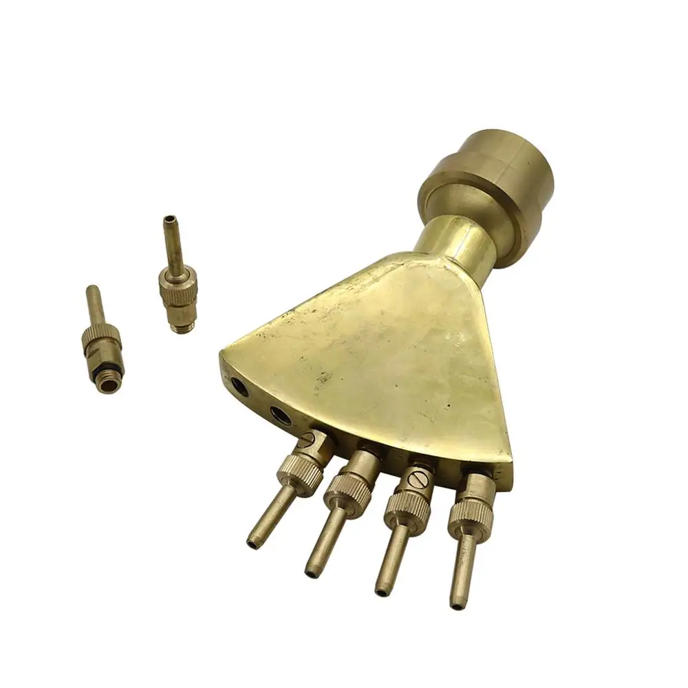 Adjustable 1.5 Inch Brass Phoenix tail shaped Scattering Fountains Fan Shape Scattering Nozzles Garden Landscape Pond Fountain