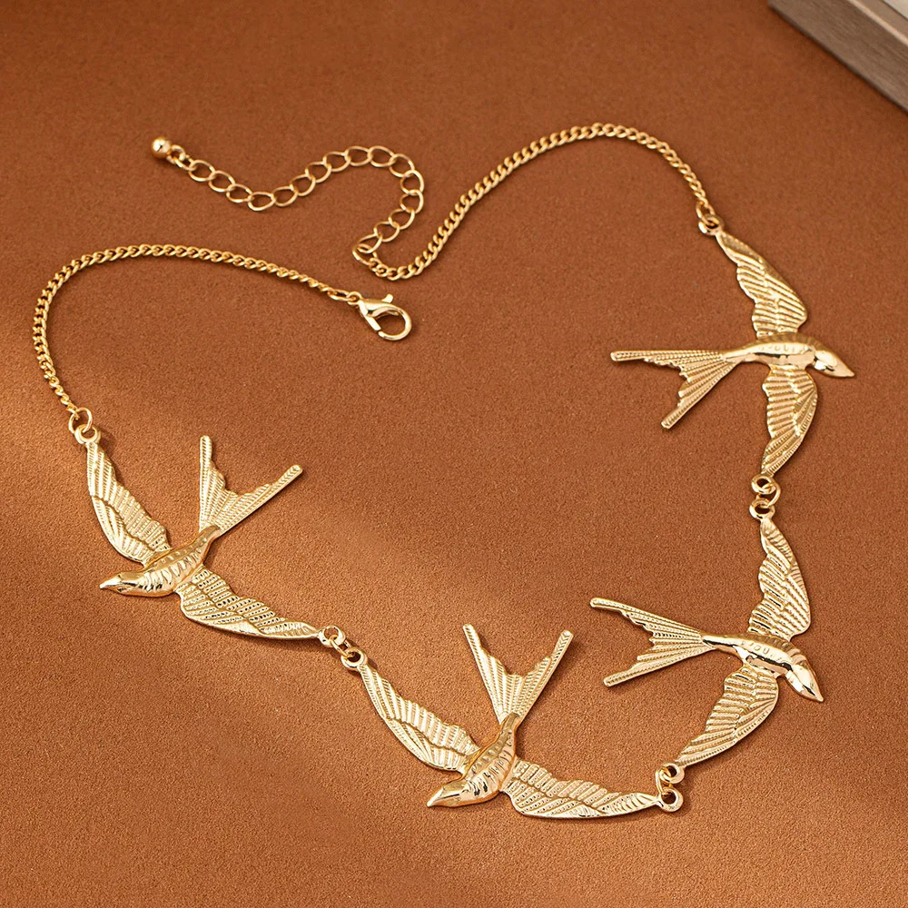 Little Swallow Connected Necklace Pendant Chain Women Girls Gifts Fashion Jewelry Hot Sale Party Gift 2025 New Style