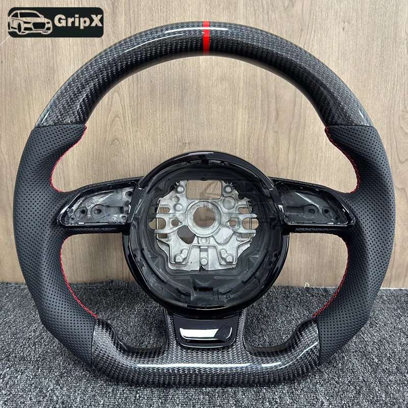 

Suitable for Audi A1 A6 2012~2018/A7 2011~2018/A8 2013~2018/S6 2013~2018/S7 2012~2018/S8 2013~2018 Carbon fiber steering wheel