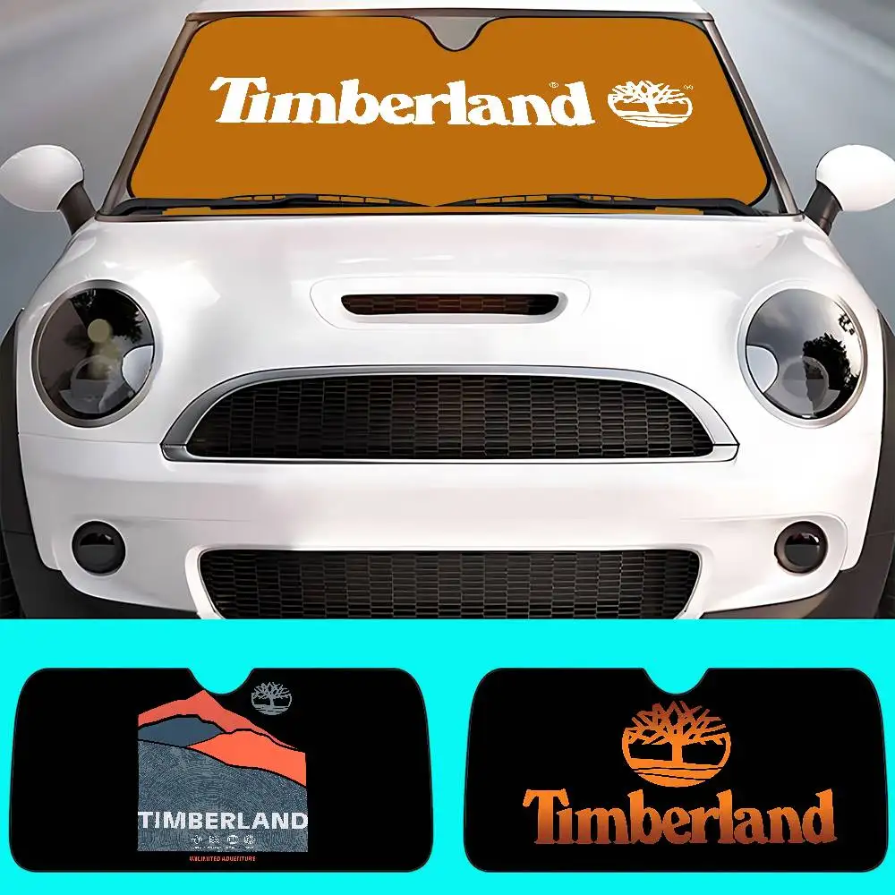 T-TimberlandS سيارة ظلة الزجاج الأمامي مضحك الشمس الظل طوي الأشعة فوق البنفسجية الشمس قناع حامي ظلة للنافذة الأمامية