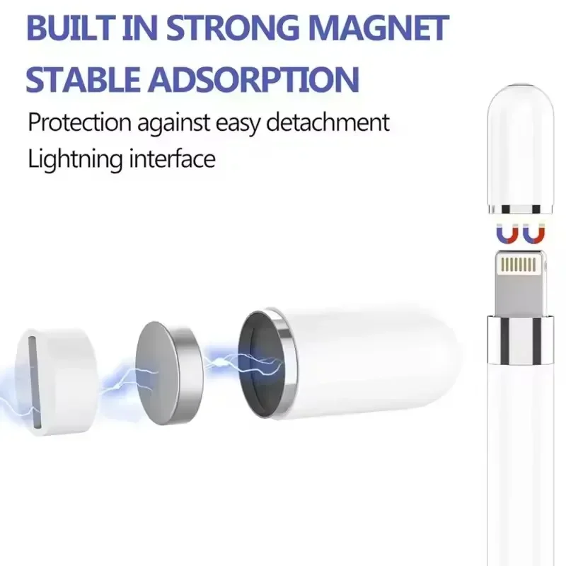 Magnetic Pencil Caps Stylus Protector Cover for Apple Pencil 1 Generation Replacement Magnet Tablet Pen Cap for IPencil IPad Pro image 4