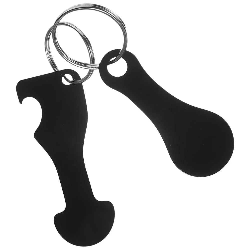 2-delige token sleutelhanger tas hanger bedels ringen munt kruidenier winkelwagen winkelen ornament zinklegering houder