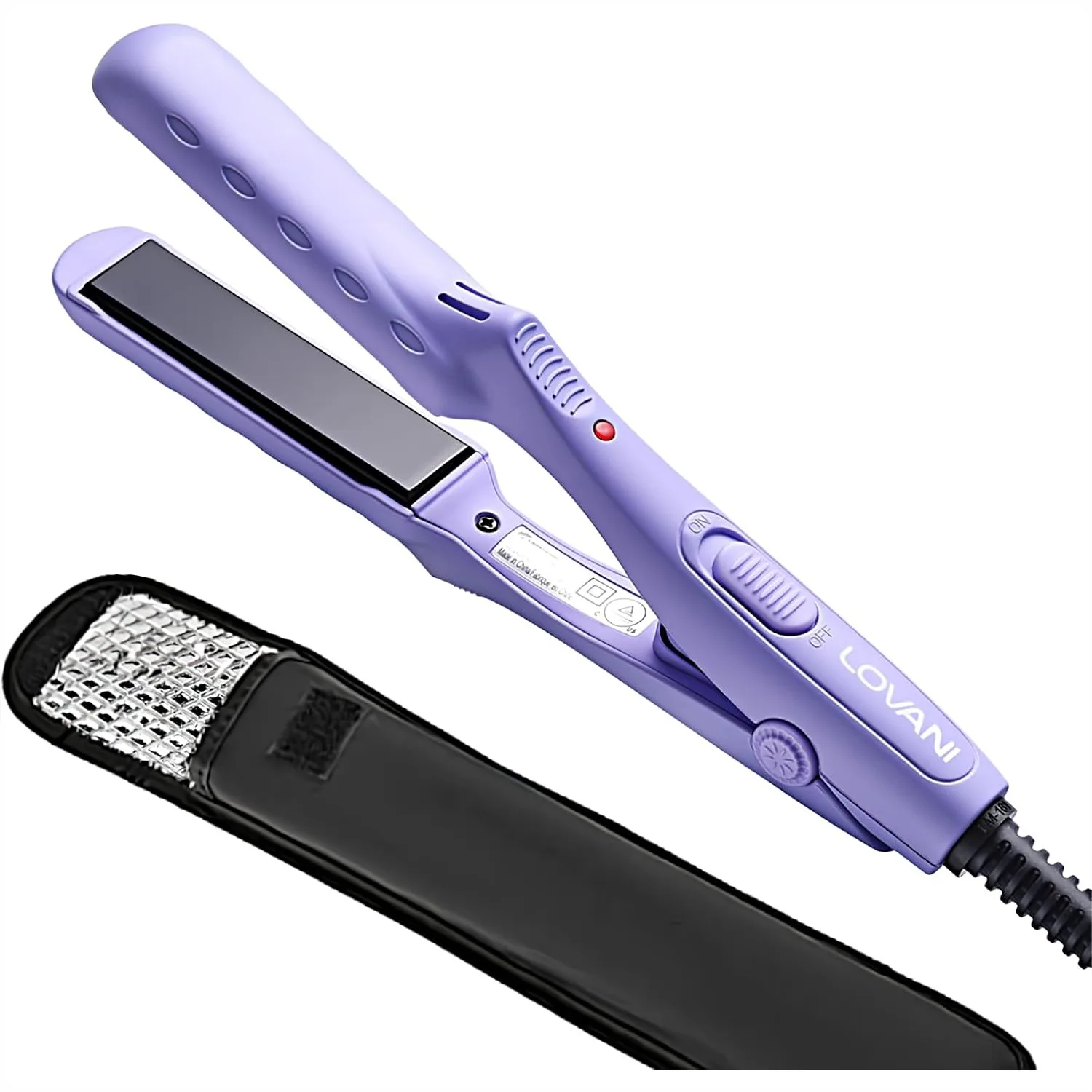 デュアル電圧トラベルヘアストレートナー、トルマリンセラミックミニヘアアイロン(ショートヘア・前髪用)、耐熱性で持ち運び可能 1