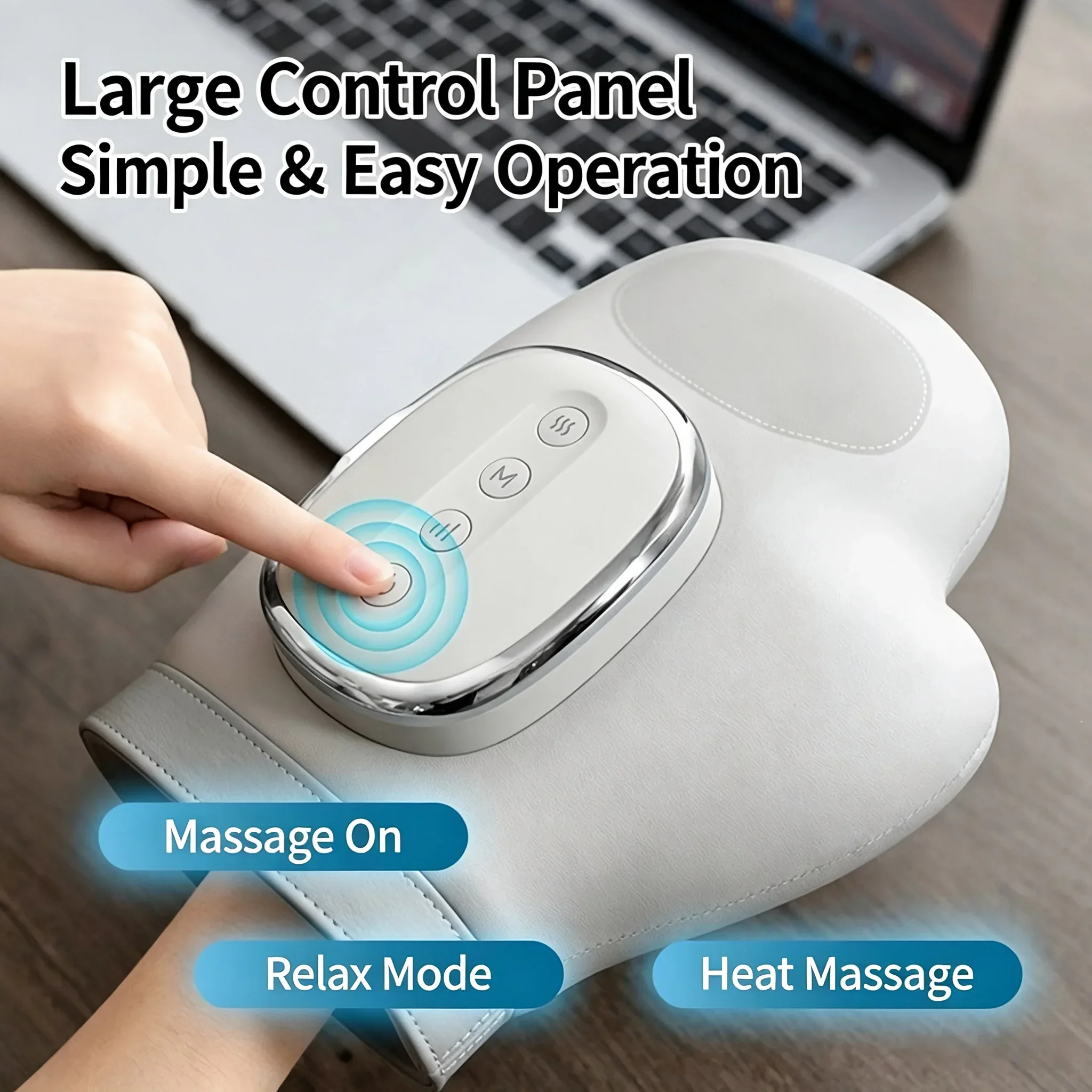 Wireless Electric Hand Massager 5-Level Air Pressure 3D Airbag with Finger Joints Relaxing Palm for Hand And Finger Pain Relief