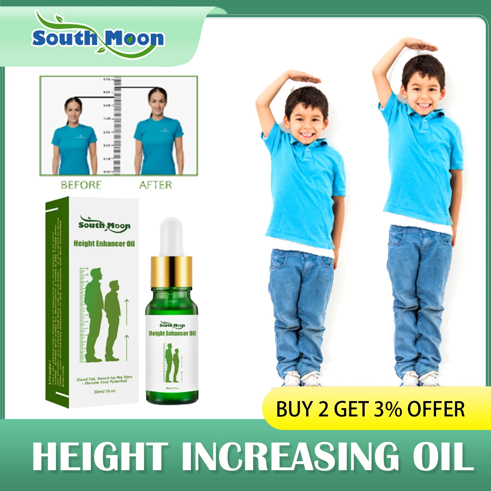 

Height Increasing Essential Oil Promote Bone Growth Grow Taller Acupoint Stimulation Soothing Foot Massage Height Growth Oils