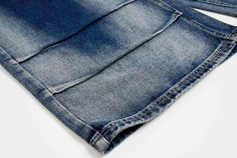 Herren Washed Denim Culottes Baggy Wide Leg Cropped Jeans mit abnehmbarem Gürtel Y2K Streetwear Oversized Distressed Jeans-Shorts – Detail 7