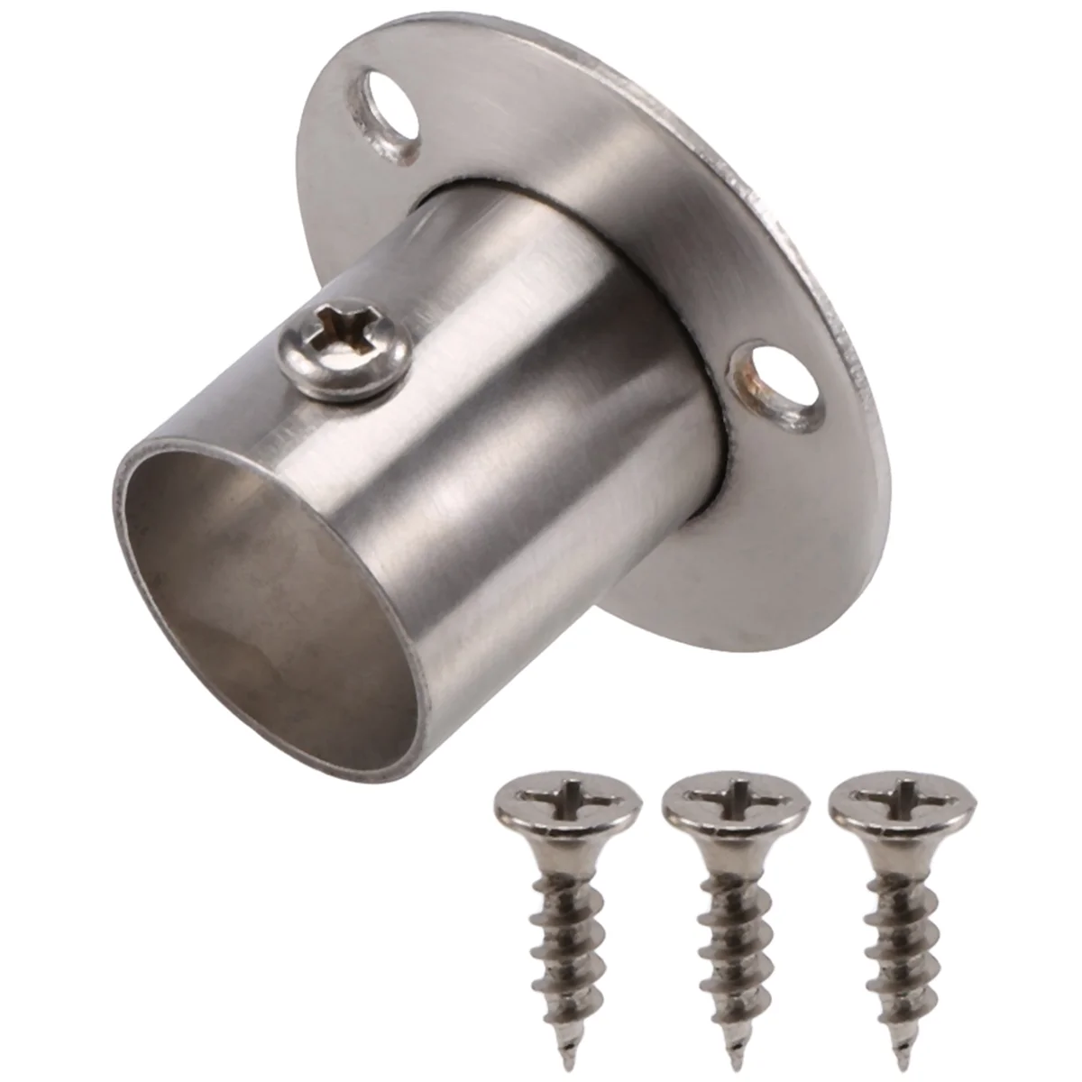 ETRT Closet Wardrobe 22mm Dia Pipe Hanging Rail Rod End Support Bracket