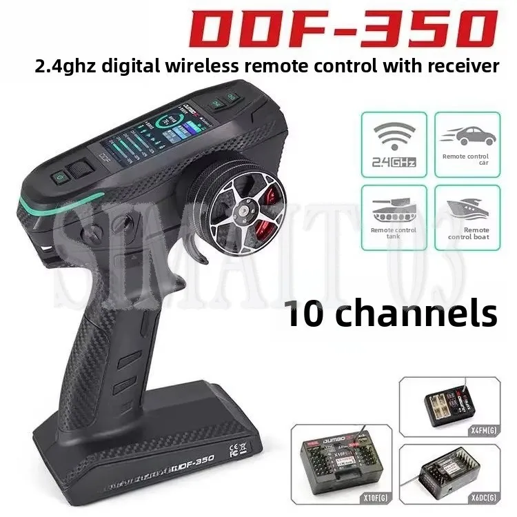 DDF-350 10CH RC Radio Controller | New Model with Mixing Control | Supports Differential Lock & Custom DIY Programming