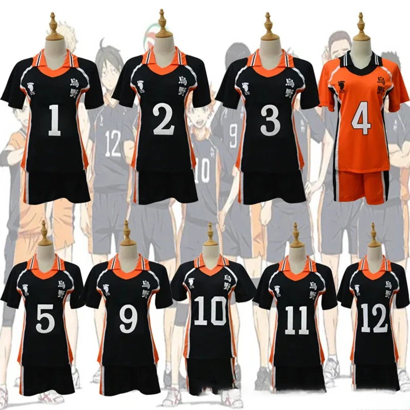 

CyJapanese Anime Haikyuu Cosplay Costume High School Volleyball Club Sportswear Jerseys Hinata Shoyo T Shirt Training Uniform