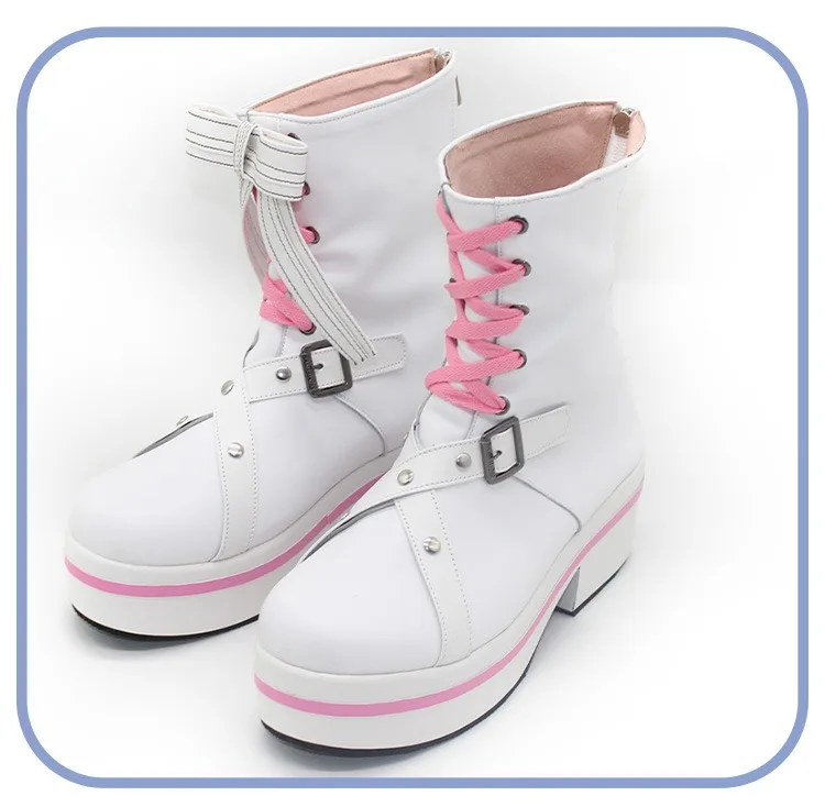 Hakui Koyori Scarpe Cosplay Stivali di Carnevale di Halloween Scarpe in pelle PU Anime Accessori Anime Vtuber Puntelli Cosplay Su misura