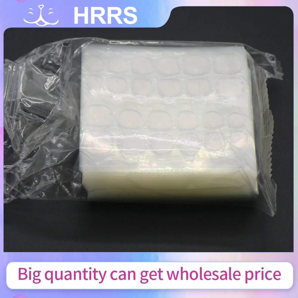 10 folhas dupla face fita adesiva para arte em unhas falsas cola gelatinosa transparente abas à prova d'água para unhas