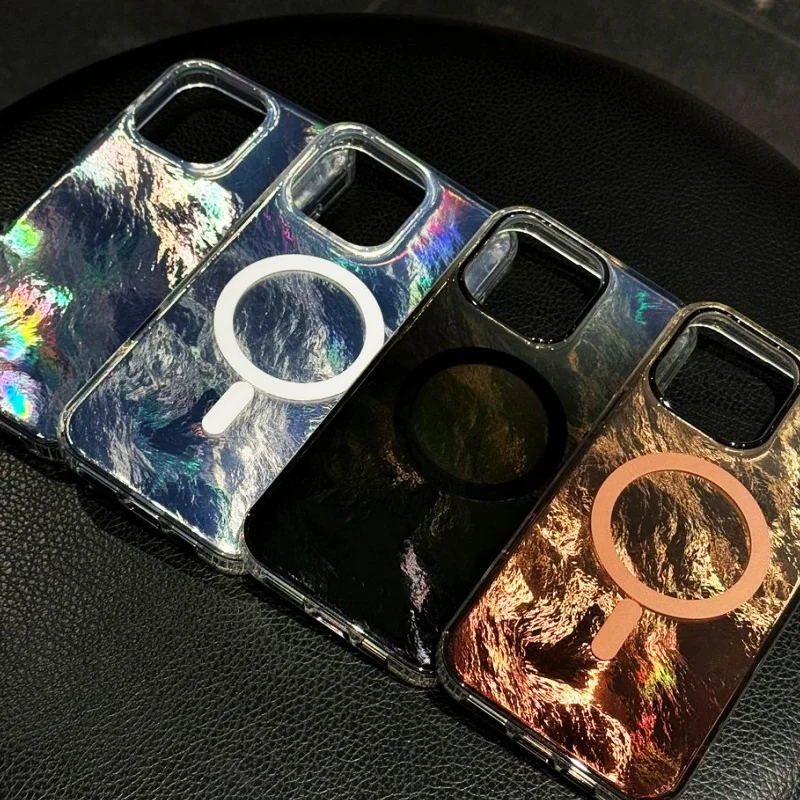 

Luxury Marble Magnetic Wireless Charge For Iphone16promax PhoneCase 13promax Cover Glitter MobileCase For iphone12promax fundas