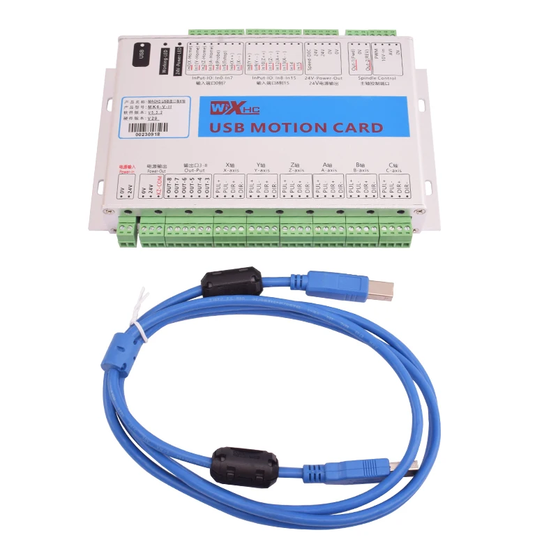 Scheda breakout XHC Mach3 Sistema di controllo supporto scheda di controllo del movimento USB a 6 assi per incisore tornio CNC