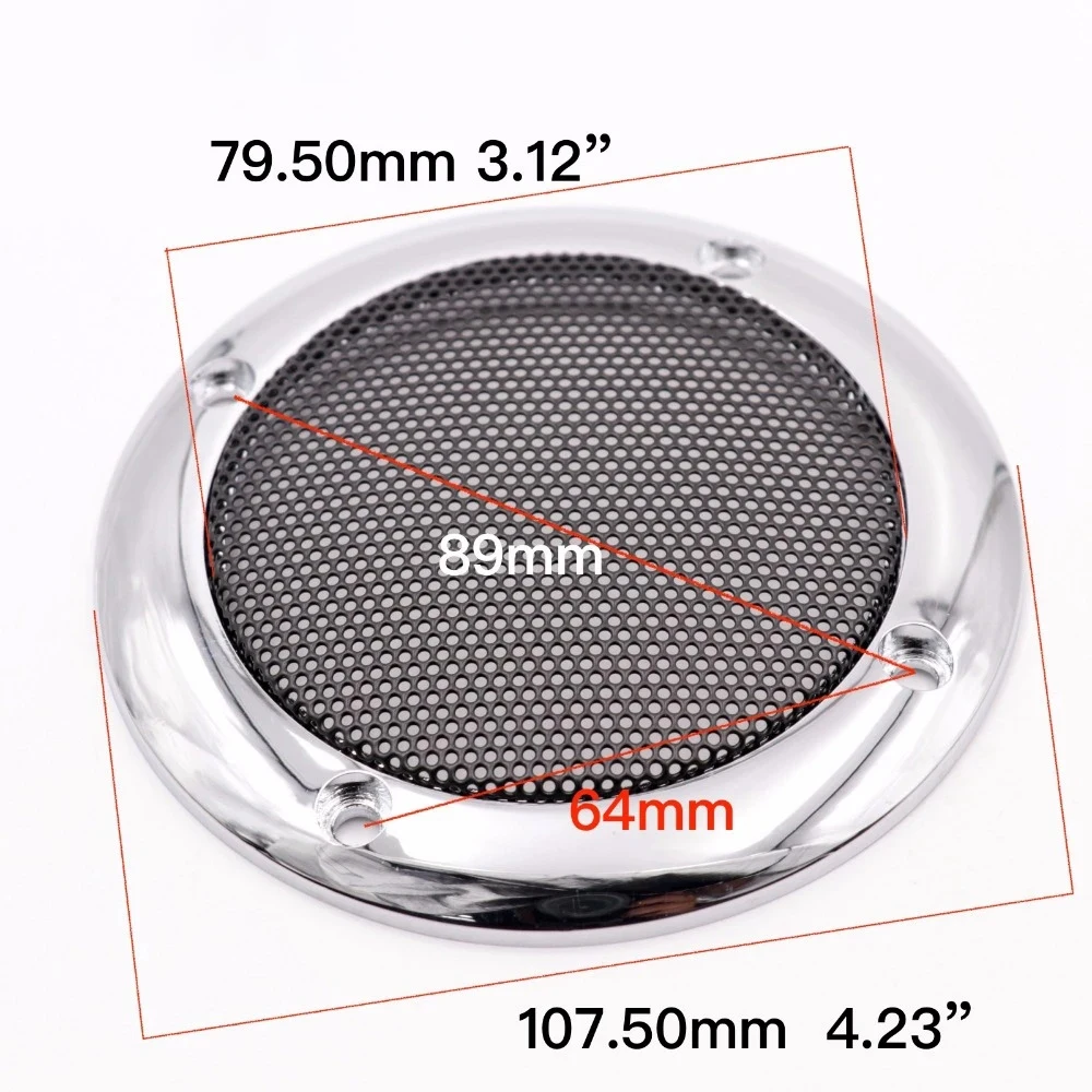 1pc 3.5" Metal Speaker Grill Mesh Cover ABS Plastic Car Audio Subwoofer Tweeter Circle Protective Cover - Image 2