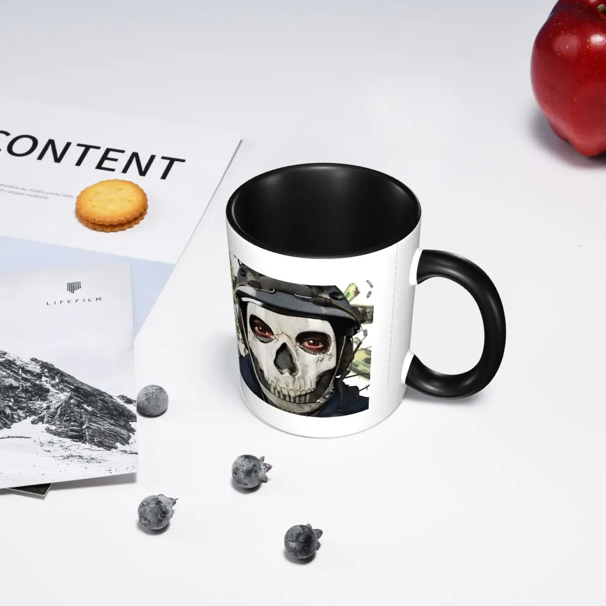 Silly Ghost Cod Mug Funny Ceramic Coffee Cups Tea Mugs Milk Cup Drinkware Gift for Woman Man