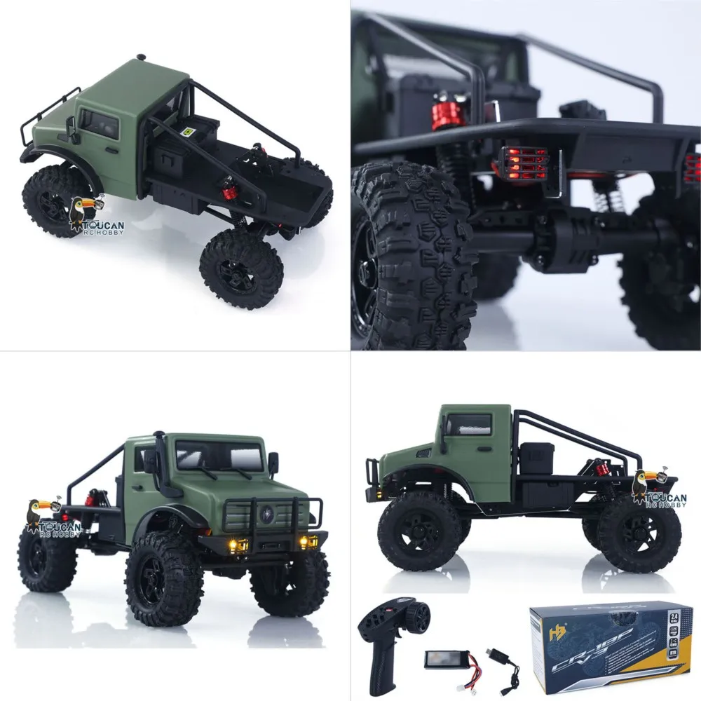 1/18 2.4G RC Rock Crawler Car CR18P V3 4WD Offroad Climbing Vehicle RTR Ready To Run Hobbywing Brushless Motor ESC LED