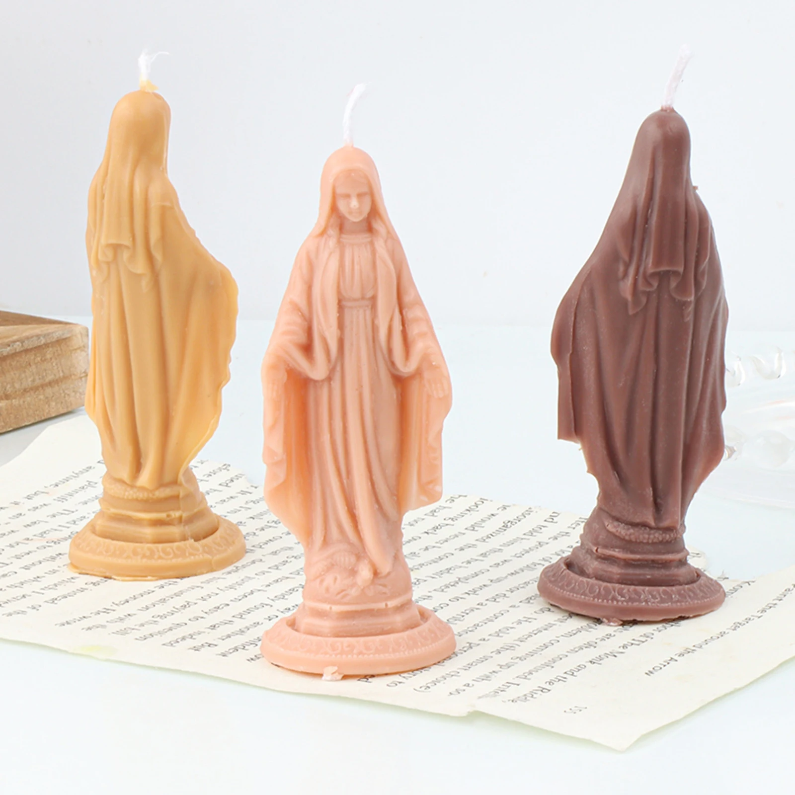 

Mold Wax Handmade Soap Molds White Silicone Virgin Shape 3D Realistic Reusable Durable Easy Clean DIY Crafts Resin