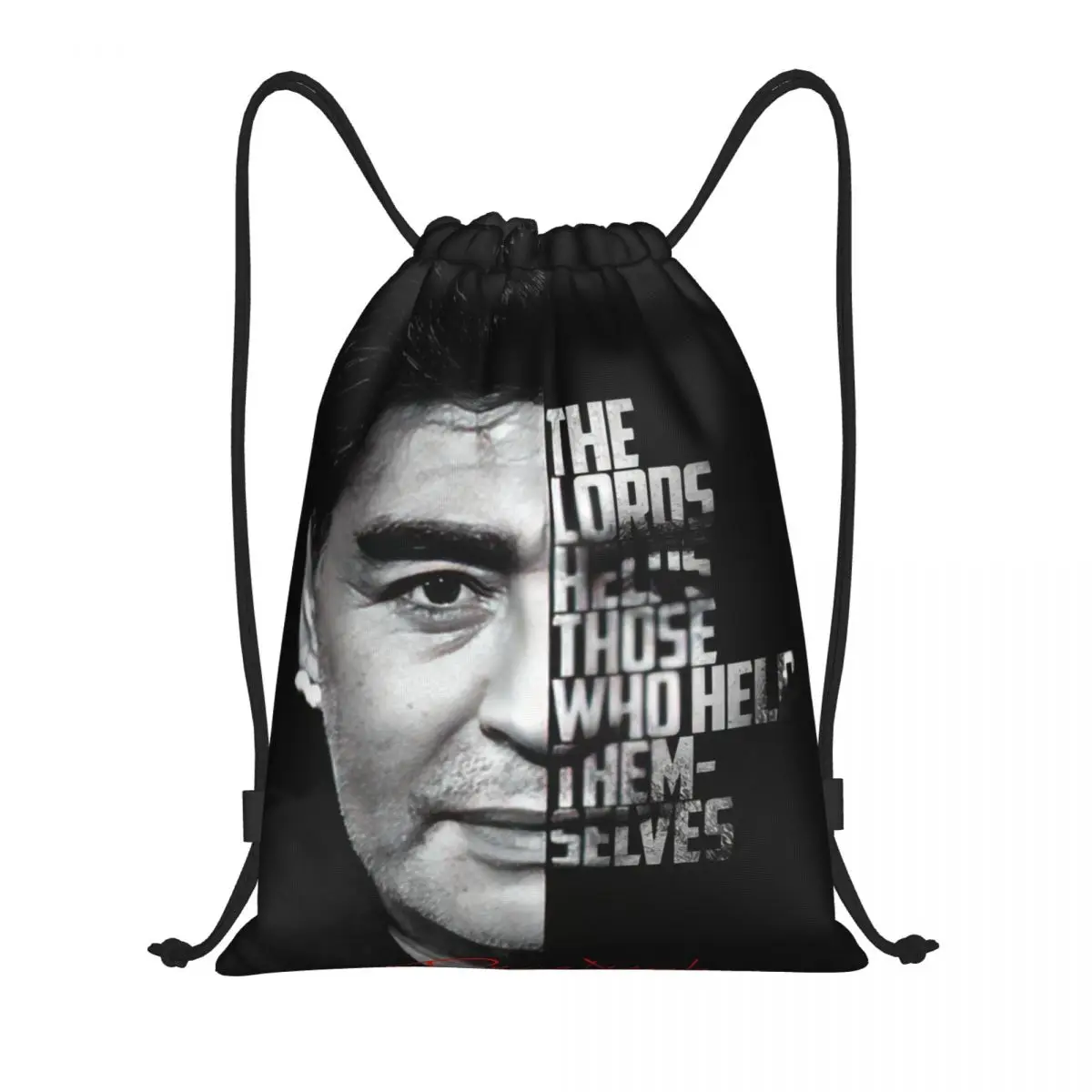 

Diego Armando Maradona Quote Multi-function Portable Drawstring Bags Sports Bag Book Bag