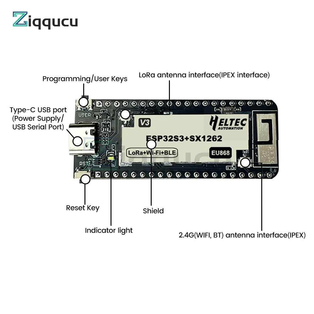 Imagem -04 - Placa de Desenvolvimento sem Fio Stick Lite Compatível com Esp32-s3 Node Tipo-c Esp32 Mais Lora v3 433510mhz 863-928mhz