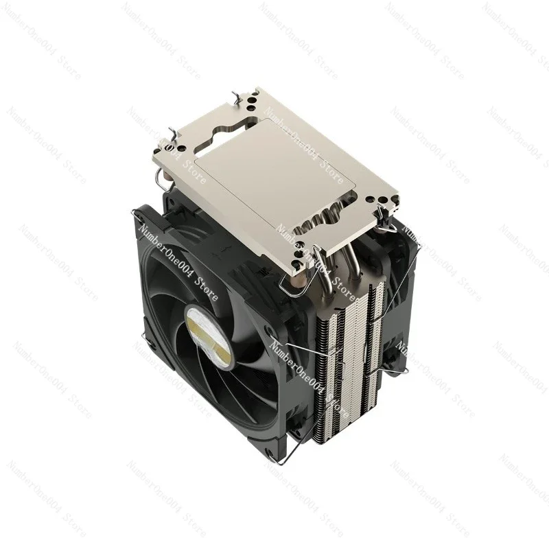 Suitable for 4U LGA4677 Server Cooler 6 Heat Pipes 12cm Dual Fans 5