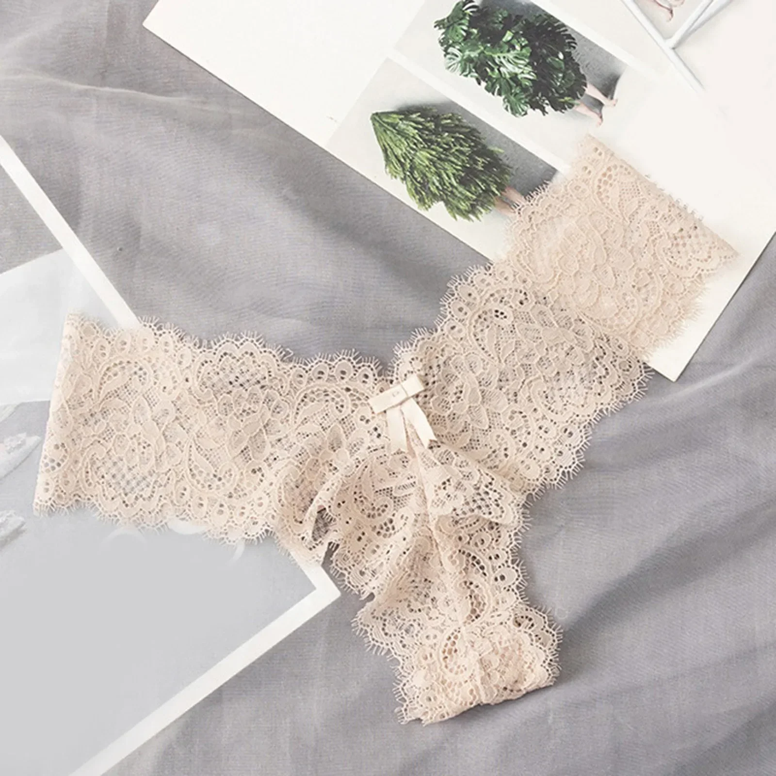 

Underwear Women Pack Hipster Sexy Thongs Mesh Lace Panties Female Satin Seamless