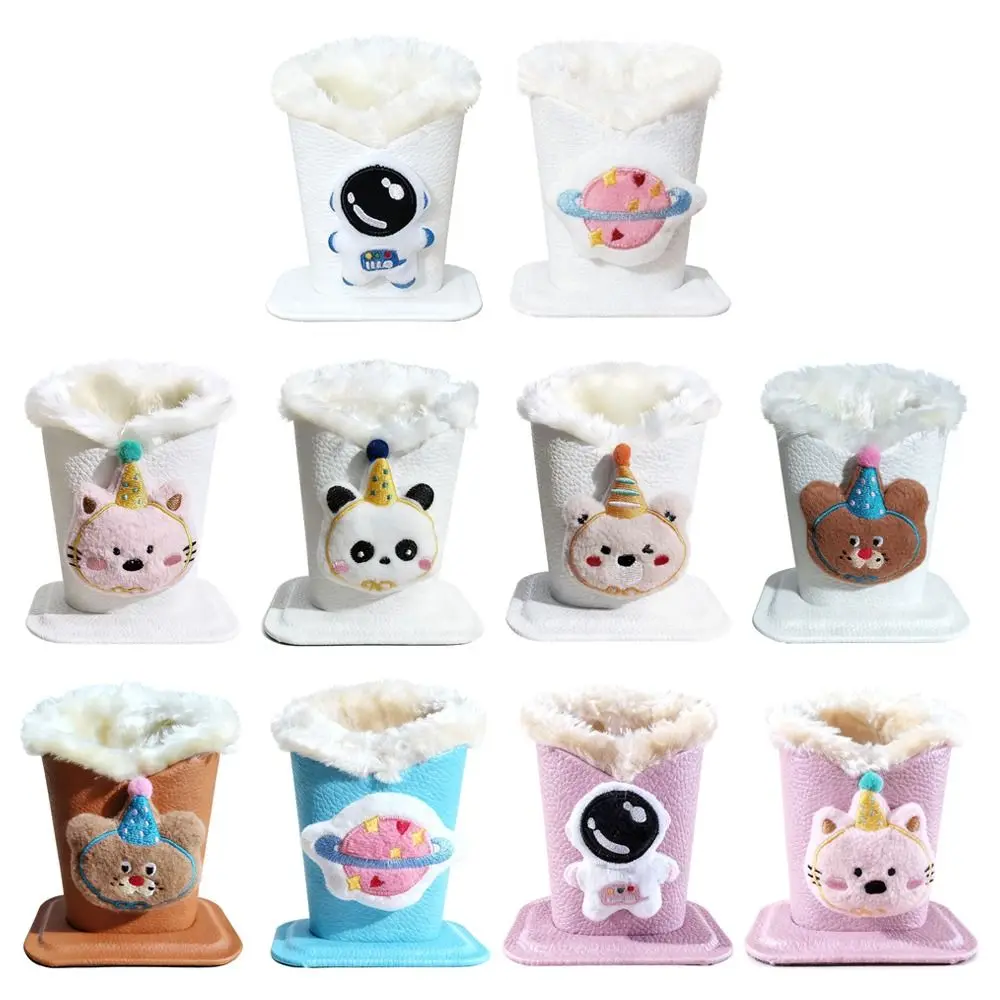 

Cartoon Leather Eyeglass Stand Safe Glasses Shelf Pen Container Eyeglass