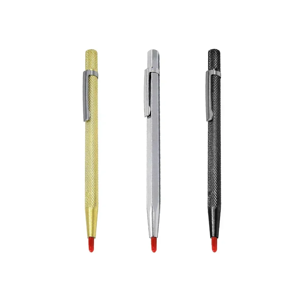 3pcs Carbide Tip Scriber Pen Marking Engraving Pen For Metal Plate Glass Wood Ceramic Diamond Marking Pens Workshop Hand Tools