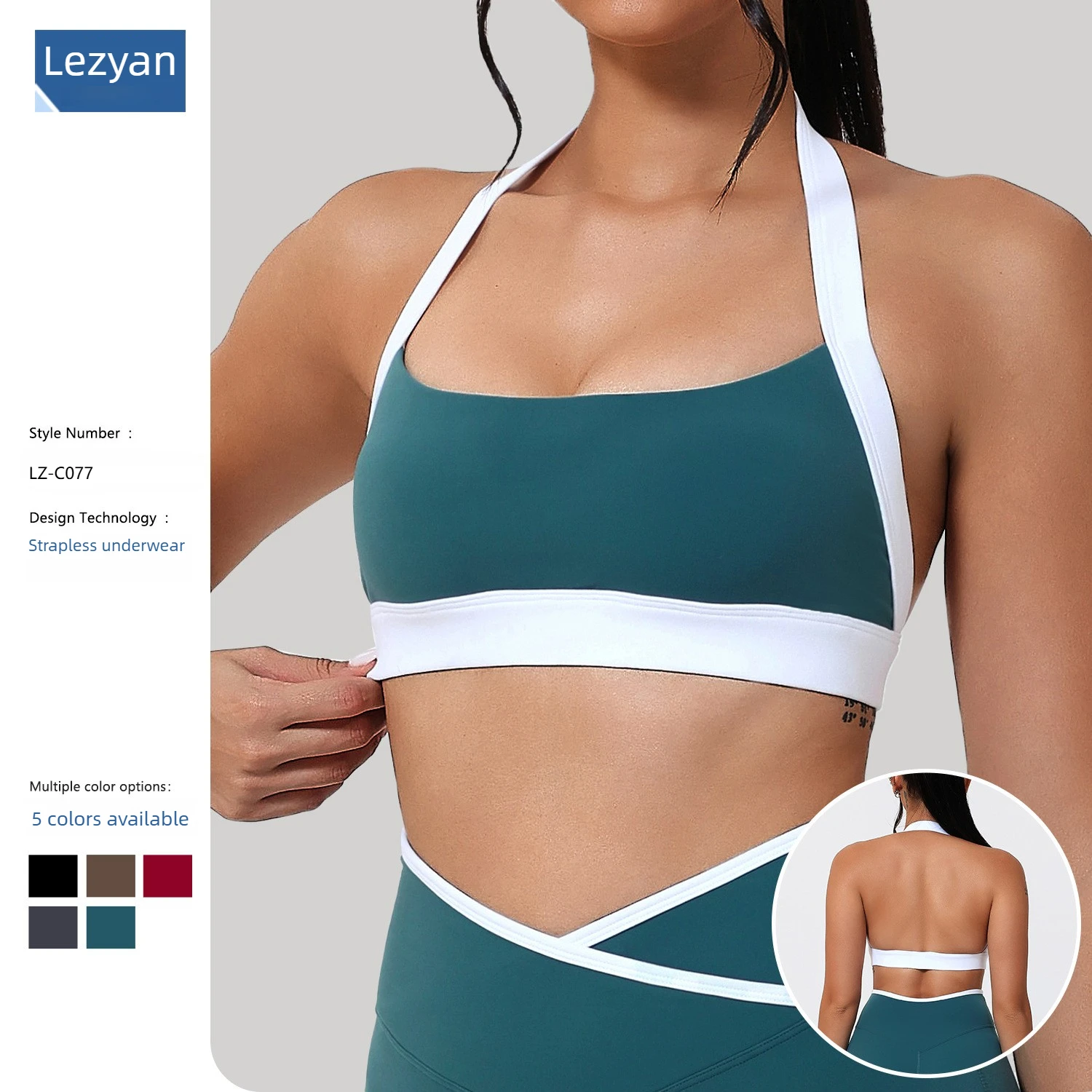 Lezyan Neck Shockproof Back Yoga Abrasive Sports Underwear High Intensity Running Fitness Vest Bra Gym Workout Clothes for Women