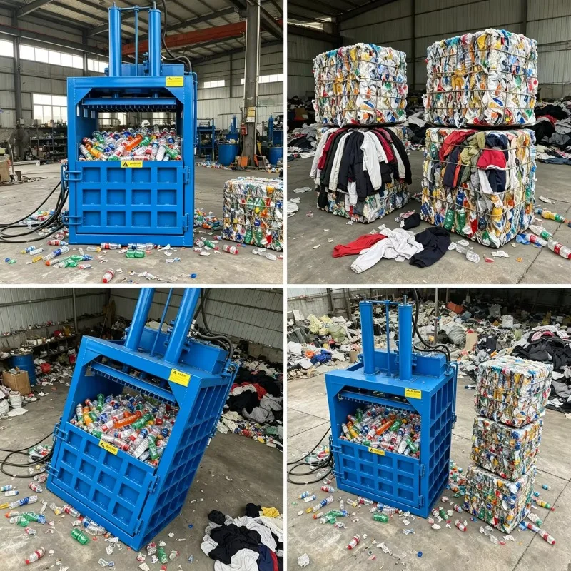 Hydraulic Waste Baler Durable Cardboard Baler Machine Textile Waste Old Clothes Customized 8T To 120T Bale Press Machine