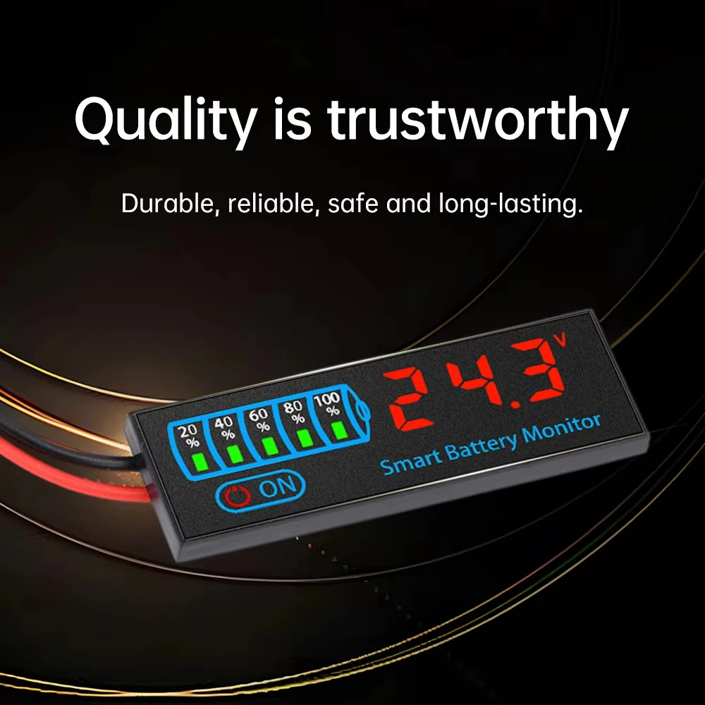 DC 7-55V Battery Capacity Indicator Voltage Meter Tester for 12V 24V 36V 48V Lead Acid Ternary Lithium Iron Battery 3S-14S